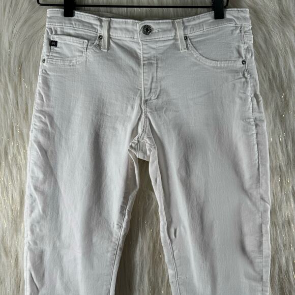 AG Adriano Goldshmied The Legging Ankle Super Skinny White Jeans Stretch 30 - Picture 2 of 10